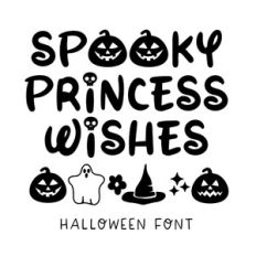BFC Spooky Princess Wishes Cute Halloween Font