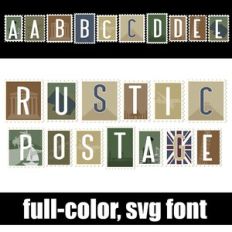Rustic Postage Color Font