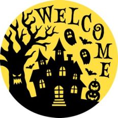 Halloween Round Sign