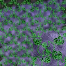 green purple halloween foil pattern