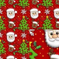red inflate christmas pattern