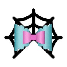 Halloween spider web Bow