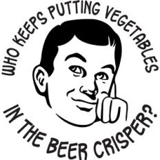 Who Keeps putting vegetables in the beer crisper