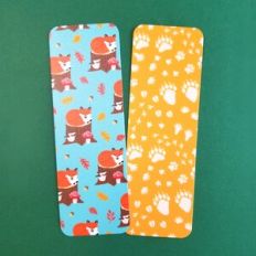 Fox and Animal Tracks Bookmarks
