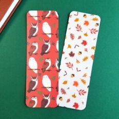 Owls and Autumn Leaves Bookmarks