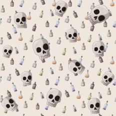 Potion Fun with skulls on cream