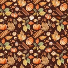 Pumpkin Spice on dark brown