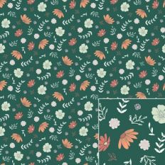 Fall Floral Printable Pattern Background