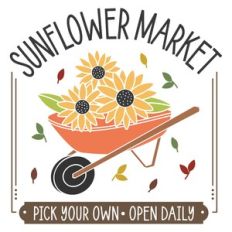 Sunflower Market Wheelbarrow Sign