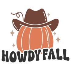 Howdy Fall Cowboy Hat Pumpkin