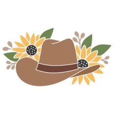 Cowboy Hat with Sunflowers