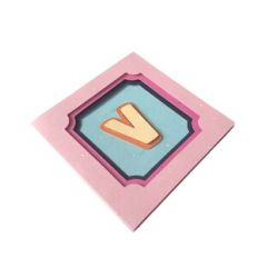 ALPHABET CARD WITH DISPLAY - V