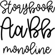 storybook monoline script font