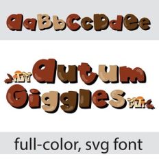 Autumn Giggles Color Font