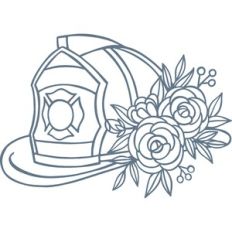 floral firefighter hat