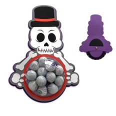 Skeleton Dome Candy Card Halloween Dial Back