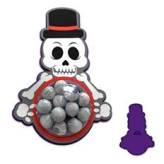 Skeleton Dome Candy Card Halloween Pull Tab