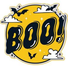 Boo! Night sky moon