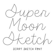 BFC SuperMoon Sketch Retro Cursive Script Sketch Font