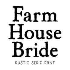 BFC Farmhouse Bride Rustic Distressed Serif Wedding Font