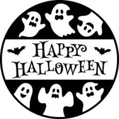 Happy Halloween Round Sign