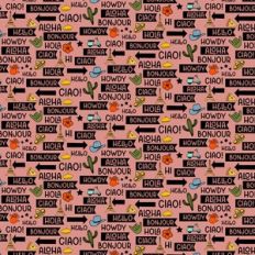 Hello Pink Patterned Paper