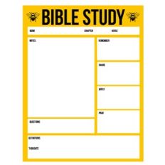 Bee Bible Study Printable
