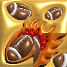 football inflated gold glitter pattern