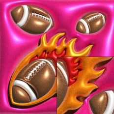 football inflated pink glitter pattern