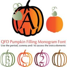 QFD Pumpkin Filling Monogram Font