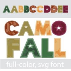 Camo Fall Color Font