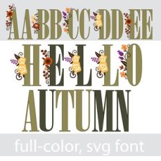 Hello Autumn Color Font