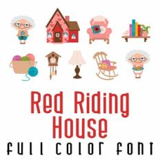 Red Riding House Full Color Font