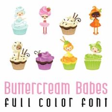 Buttercream Babes Full Color Font
