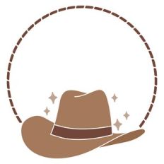 Cowboy Hat and Rope Frame