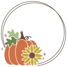 Pumpkin Sunflower Frame