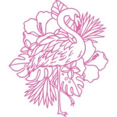 flamingo floral