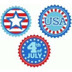 4th of july cupcake toppers