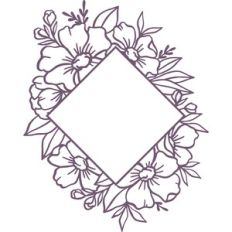 floral diamond frame