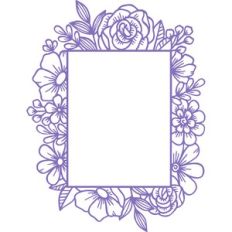floral rectangle frame