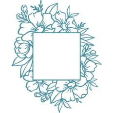 square floral frame