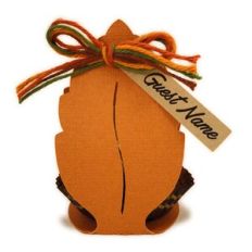 Leaf Place Card Oval Candy Tent