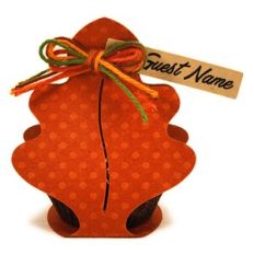 Leaf Place Card Oak Candy Tent