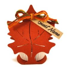 Leaf Place Card Maple Candy Tent
