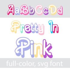 Pretty in Rainbow Color Font