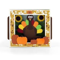A2 Shadow Box Card Fall Turkey