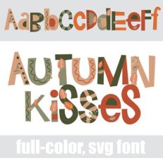 Autumn Kisses Color Font