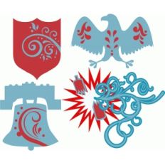 4th of july flourish set
