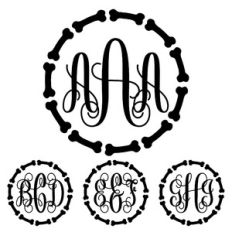 Monogram Basic Script - Bones