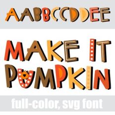 Make It Pumpkin Color Font